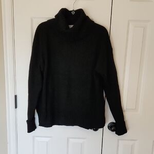 Elegant Black Cowl Neck Sweater